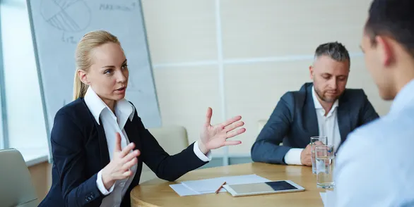 Turnkey HR Solutions strategy meeting in corporate office