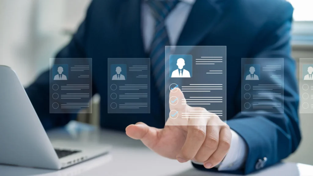HR recruitment consultants interviewing candidates
