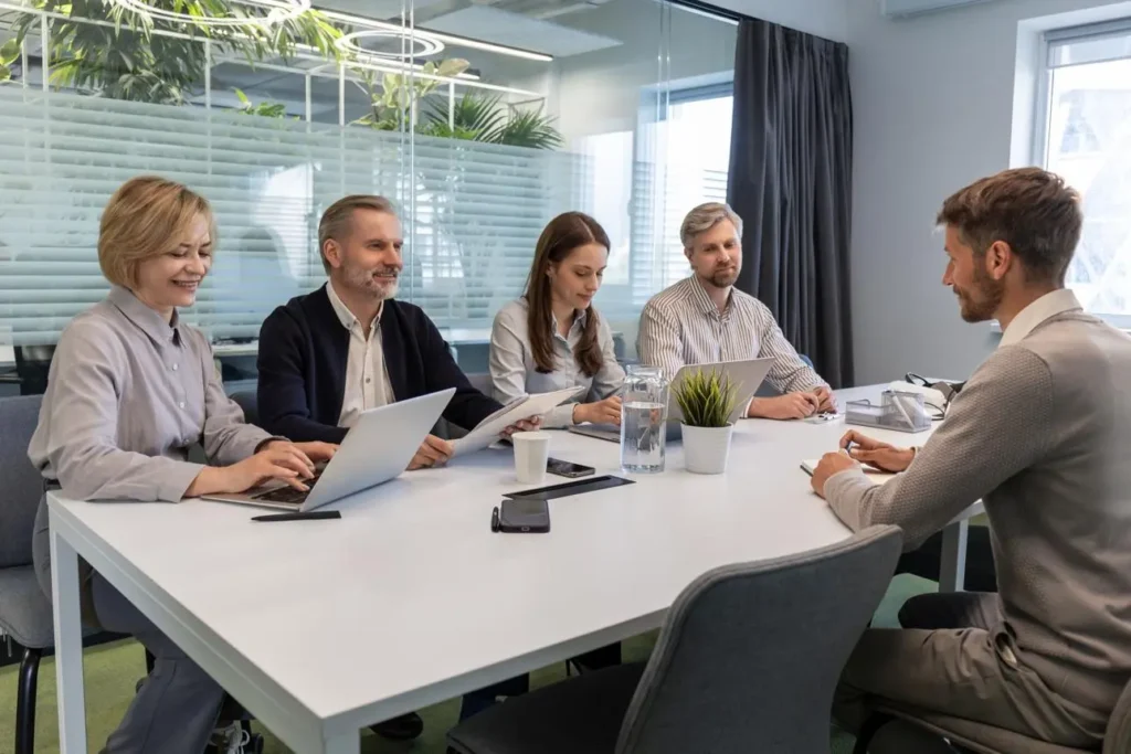 HR manager evaluating candidate skills
